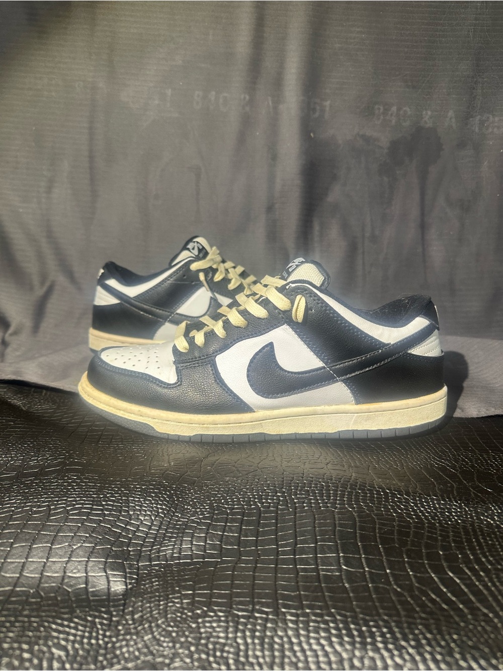 Vans Low-Top Sneakers in Black & White with Cream Accents